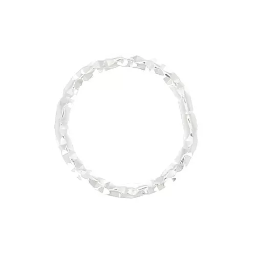 Anilla cerrada redondo diamantado8 mm de Plata 925 x1