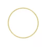 Anilla montaje tejido redondo diamantado 23 mm de Plata 925 Dorado con oro finox1