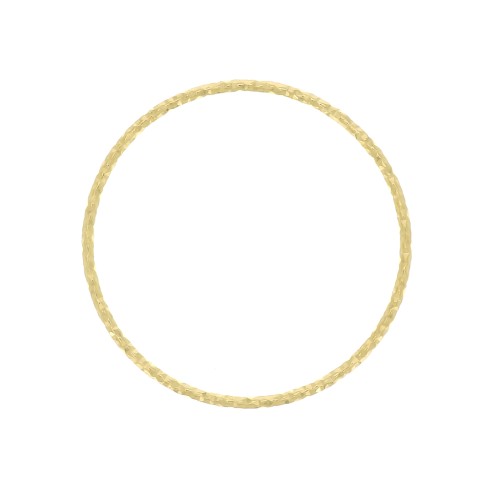 Anilla montaje tejido redondo diamantado 23 mm de Plata 925 Dorado con oro finox1