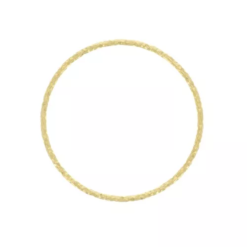 Anilla montaje tejido redondo diamantado 23 mm de Plata 925 Dorado con oro finox1