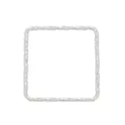 Anilla montaje tejido cuadrado diamantado 13 mm de Plata 925 x1