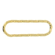 Entrepieza rectangular redondo diamantado16x5 mm de Plata 925 Dorado con oro fino x1|raw }}