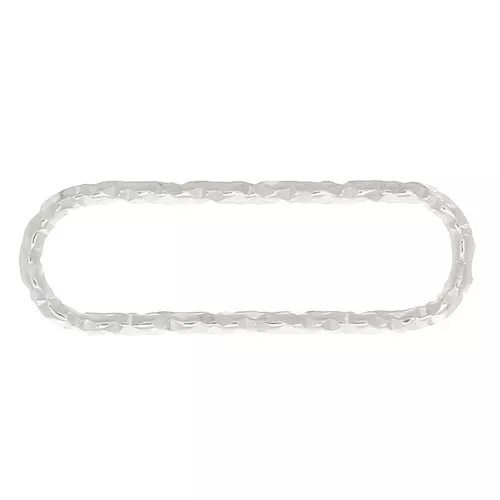 Entrepieza rectangular redondeado diamantado16x5 mm de Plata 925 x1