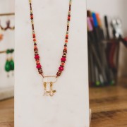 Entrepieza rectangular redondeado diamantado23x10 mm de Plata 925 Dorado con oro fino x1