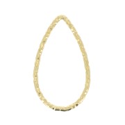 Anilla de montaje gota diamantada 16.5x10 mm de Plata 925 Dorado con oro fino x1|raw }}