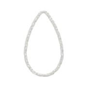 Anilla de montaje gota diamantada 16.5x10 mm de Plata 925 x1