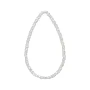 Anilla de montaje gota diamantada 16.5x10 mm de Plata 925 x1