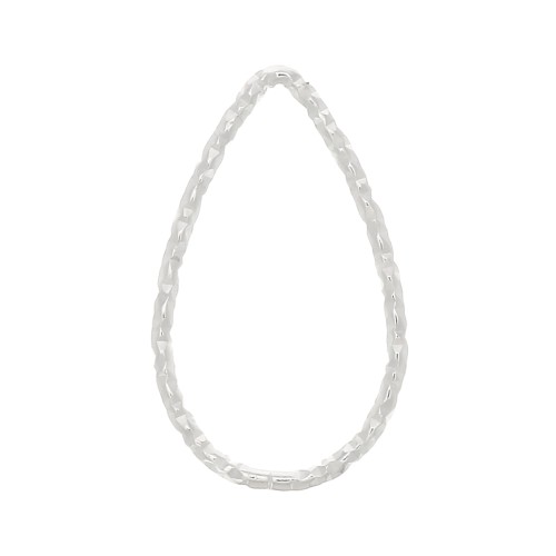 Anilla de montaje gota diamantada 16.5x10 mm de Plata 925 x1