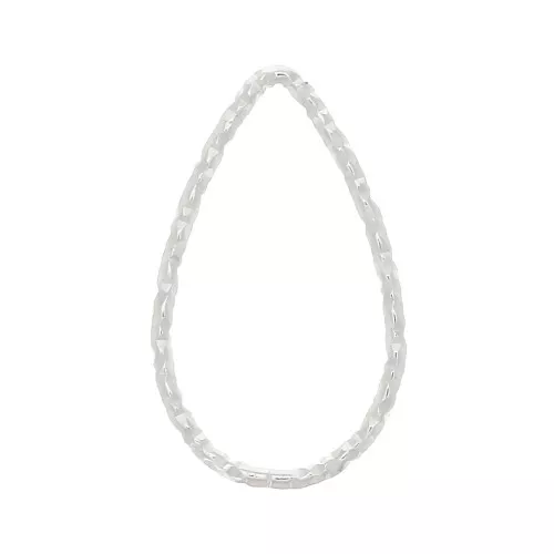 Anilla de montaje gota diamantada 16.5x10 mm de Plata 925 x1