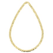 Anilla de montaje & tejido gota diamantado 21x14mm Argent 925 Dorado con oro fino x1|raw }}
