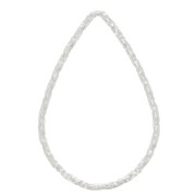 Anilla de montaje & tejido gota diamantado 21x14 mm Argent 925 x1|raw }}