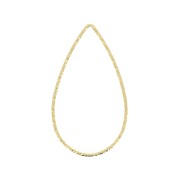Anilla de montaje & tejido gota diamantado 34x20mm Plata 925 Dorado con oro fino x1|raw }}