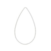 Anilla de montaje & tejido gota diamantado 34x20 mm Plata 925 x1|raw }}