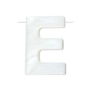 Cuenta letra alfabeto de nácar 10x7 mm - E - Natural x1|raw }}