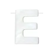 Cuenta letra alfabeto de nácar 10x7 mm - E - Natural x1