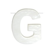 Cuenta letra alfabeto de nácar 10x8 mm - G - Natural x1|raw }}