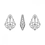 Gota Barroca PureCrystal 16x11 mm Crystal  x1