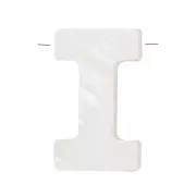 Cuenta letra alfabeto de nácar 10x3 mm - I - Natural x1