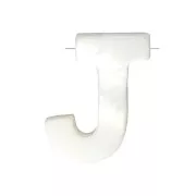 Cuenta letra alfabeto de nácar 9x8 mm - J - Natural x1