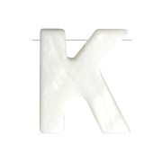 Cuenta letra alfabeto de nácar 10x8.5 mm - K - Natural x1|raw }}