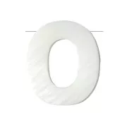 Cuenta letra alfabeto de nácar 10x8.5 mm - O - Natural x1