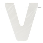 Letra del alfabeto en perla 10x9 mm - V - Nácar - Natural x1|raw }}