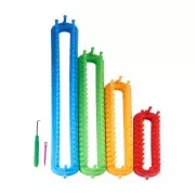 Juego de 4 Tricotines rectangulares para bufanda y manta