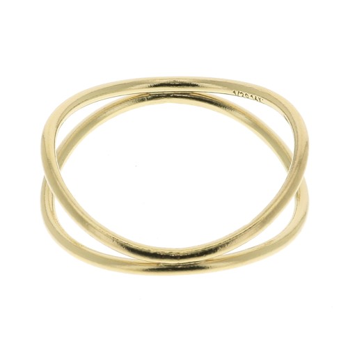Anillo doble anilla cruzada - Talla 50 - de Gold Filled x1