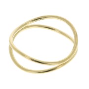 Anillo doble anilla cruzada - Talla 50 - de Gold Filled x1