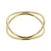 Anillo doble anilla cruzada - Talla 53 - de Gold Filled x1