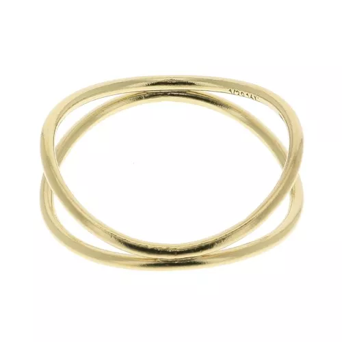 Anillo doble anilla cruzada - Talla 53 - de Gold Filled x1
