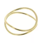 Anillo doble anilla cruzada - Talla 53 - de Gold Filled x1