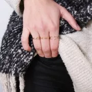 Anillo doble anilla cruzada - Talla 53 - de Gold Filled x1