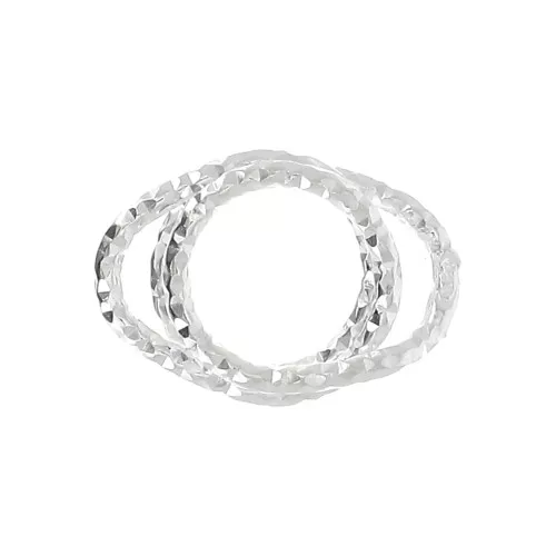 Entrepieza engaste diamantada 11x8mm para cabuchón 6 mm - de Plata 925 x1