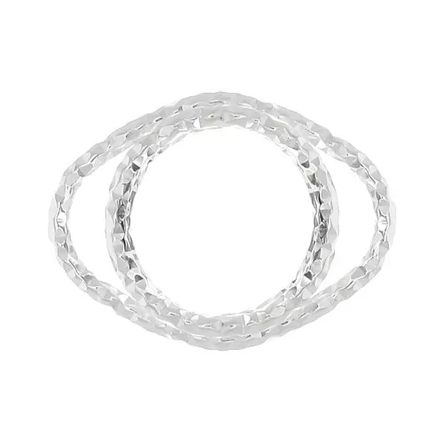 Entrepieza diamantada 14x10mm para cabuchón 6 mm de Plata 925 x1