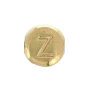 Cuenta letra alfabeto redondo 6 mm - Z - Chapado de Oro 3 micras x1|raw }}