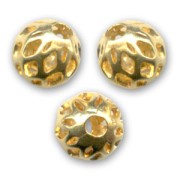 Bolas de filigrana de oro fino de 6 mm x10
