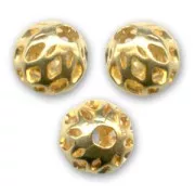 Bolas de filigrana de oro fino de 6 mm x10