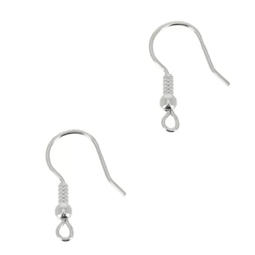 Ganchos pendientes bola 20 mm de Plata 925 x2