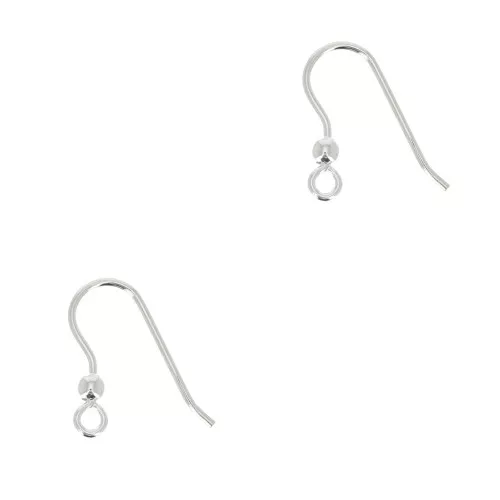 Ganchos pendientes bola 16.5 mm de Plata 925 x2