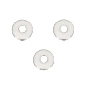 Cuenta arandelas Heishi - discos planos con agujeros - 4 mm de Plata925 x6|raw }}