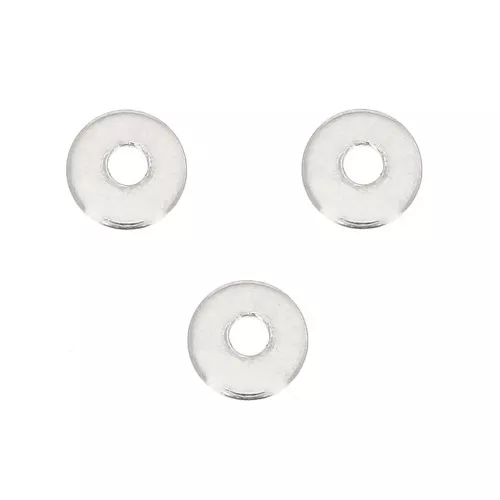 Cuenta arandelas Heishi - discos planos con agujeros - 4 mm de Plata925 x6