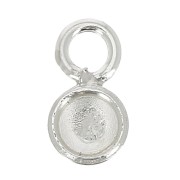 Colgante redondo para cabuchón fondo plano de 4 mm - Plata 925 x1|raw }}