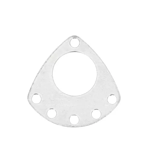 Entrepieza candelabra triangular calada 14.5 mm con 6 agujeros - Plata 925 x1