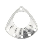 Entrepieza candelabra triangular etnica 19.5 mm con 6 agujeros - Plata 925 x1|raw }}