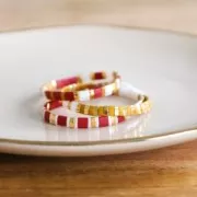 Miyuki Tila Beads 5x5x1.9 mm TL-4504 - Transparent Ruby Picasso x10g