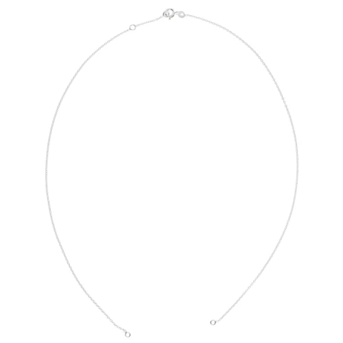 Garganilla eslabón forçat para entrepieza 45 cm con anilla abierta de Plata 925 x1