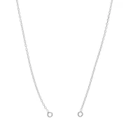 Garganilla eslabón forçat para entrepieza 45 cm con anilla abierta de Plata 925 x1