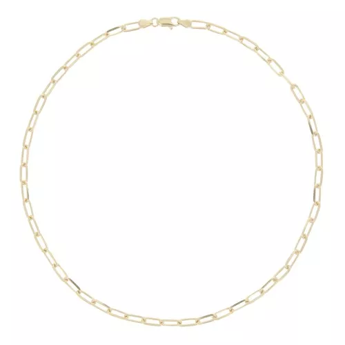 Garganilla eslabón rectangular 4.6 mm - Chapado de Oro 3 micras x45 cm