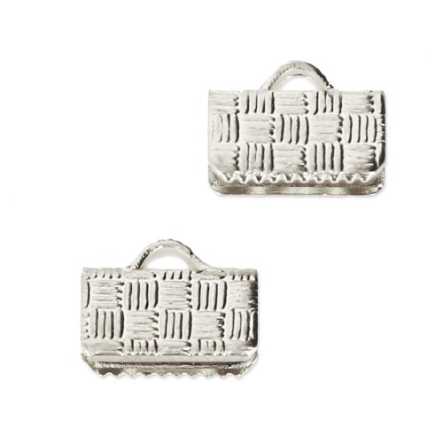 Terminales para apretar 10 mm Chapado en plata fina x50